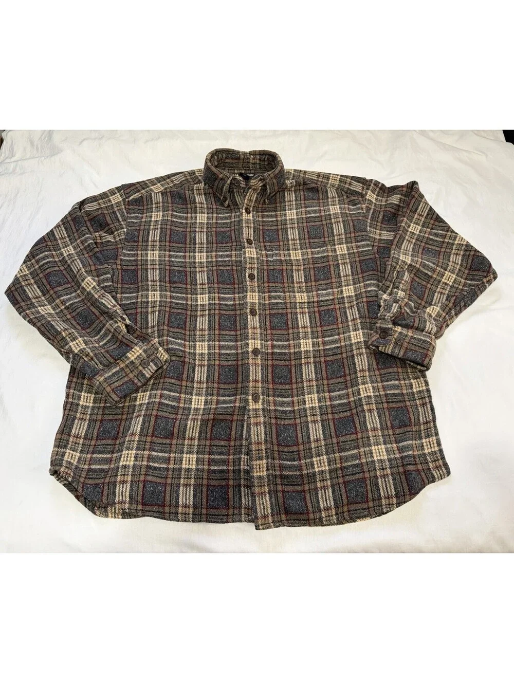 Banana Republic Cabinwear Men’s XL Plaid Flannel Shirt Heavyweight Outdoor
